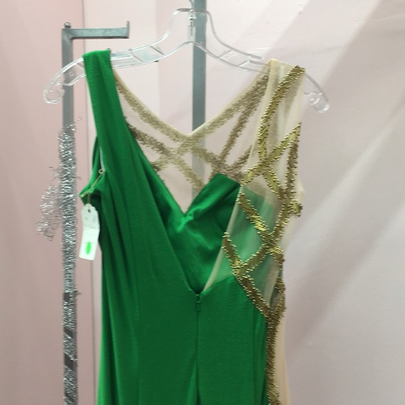 NWT GREEN AND GOLD DRESS - Picture 3 of 5